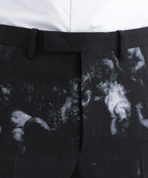 LAD MUSICIAN（ラッドミュージシャン）の「ウールギャバジン（パンツ・メンズ・WHT/BLK・42/44/MODEL:176cm SIZE:44）」の5枚目の写真