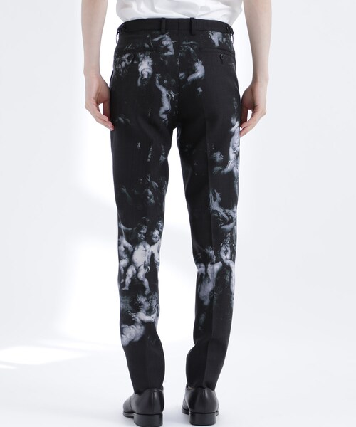 LAD MUSICIAN（ラッドミュージシャン）の「ウールギャバジン（パンツ・メンズ・WHT/BLK・42/44/MODEL:176cm SIZE:44）」の13枚目の写真