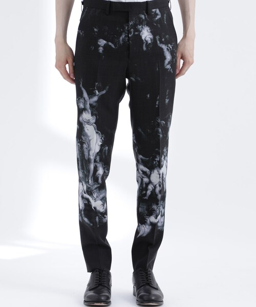 LAD MUSICIAN（ラッドミュージシャン）の「ウールギャバジン（パンツ・メンズ・WHT/BLK・42/44/MODEL:176cm SIZE:44）」の11枚目の写真