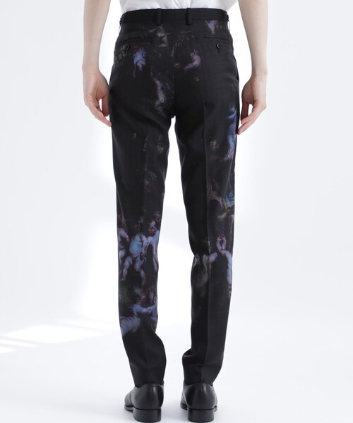 LAD MUSICIAN（ラッドミュージシャン）の「ウールギャバジン（パンツ・メンズ・WHT/BLK・42/44/MODEL:176cm SIZE:44）」の4枚目の写真