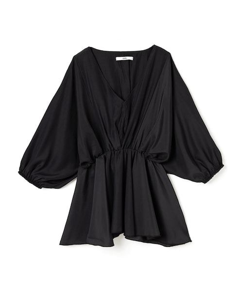 GRL（グレイル）の「ボリュームスリーブVネックチュニック（チュニック・レディース・オフホワイト/ベージュ/ブラック・F）」の2枚目の写真