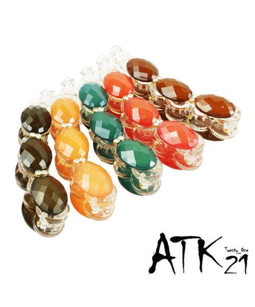 No Brand ノーブランド の キラキラ ジュエル バナナクリップ 透明土台 髪留め しっかり留まる 挟むだけ 夏アクセ ヘアクリップ レディース 簡単ヘアアレンジ ヘアアクセサリー Bnn バレッタ ヘアクリップ Wear