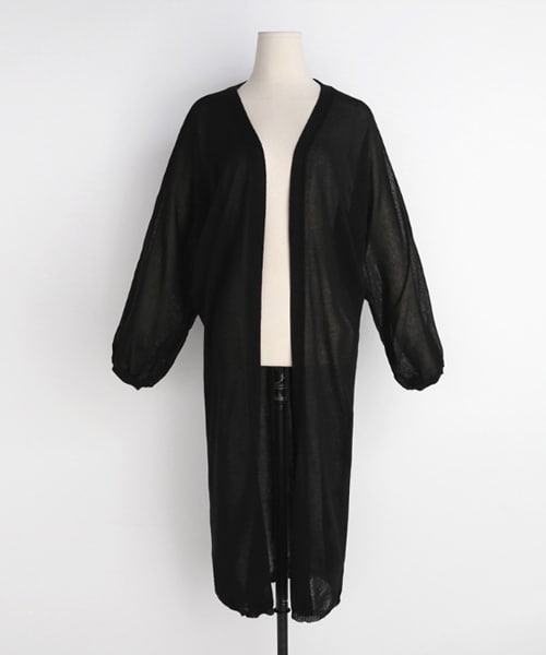 DHOLIC（ディーホリック）の「ロングニットオープンカーディガン（カーディガン/ボレロ・レディース・ホワイト/ブラック/ベージュ・FREE）」の2枚目の写真