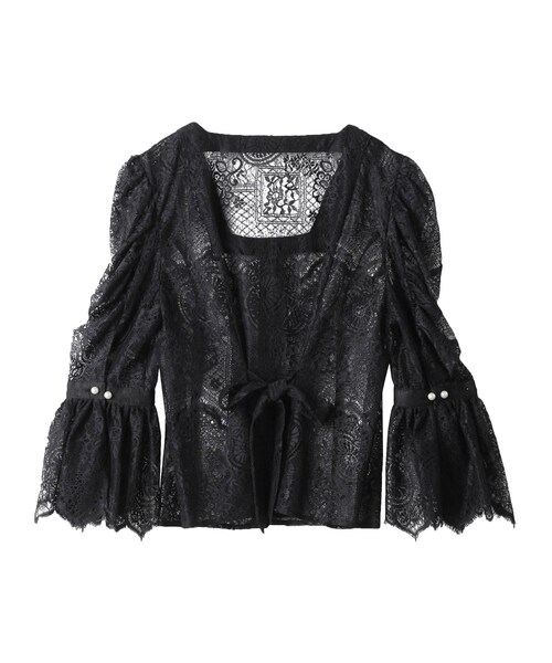 新品✨️ PAMEO POSE パメオポーズ ブラウス レース フリル袖 PAMEO POSE（パメオポーズ）の「Princess Sleeve Lace Top（シャツ