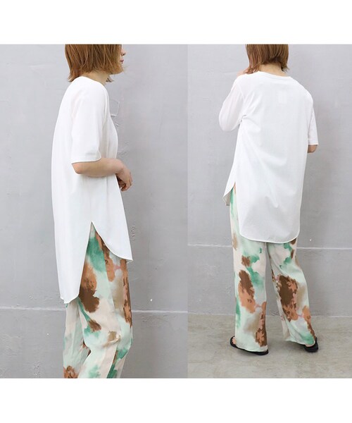 Sheson(シーズン)の「Sheson(シーズン)”超長綿”ラウンドヘム前後差Tee(Tシャツ/カットソー・レディース・ホワイト/ブルーベリー/ブラック/モカ/ミント/ライトベージュ・FREE)」の6枚目の写真