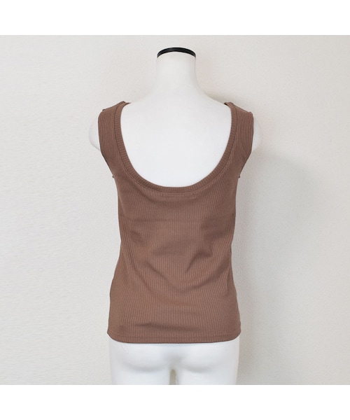 no brand(ノーブランド)の「バックオープンリブタンク(パット付き)(タンクトップ・レディース・その他)」の13枚目の写真