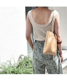 no brand | Marient/バックオープンリブタンク(パット付き)(タンクトップ)