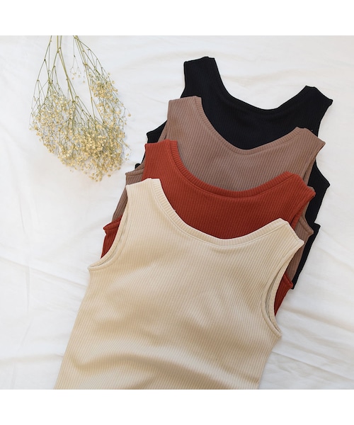 no brand(ノーブランド)の「バックオープンリブタンク(パット付き)(タンクトップ・レディース・その他)」の7枚目の写真