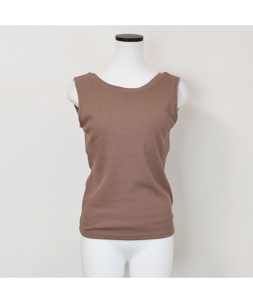 no brand(ノーブランド)の「バックオープンリブタンク(パット付き)(タンクトップ・レディース・その他)」の12枚目の写真