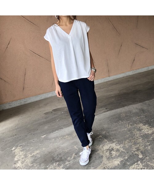 copine（コピン）の「再々入荷！3カラー4サイズ展開！程よいゆる感！リラックスチノパンツ(3color)【クリックポスト対象商品】（チノパンツ・レディース・その他）」の4枚目の写真