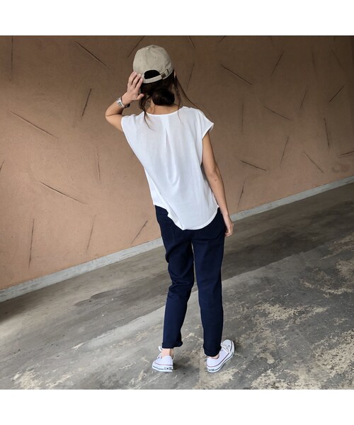 copine（コピン）の「再々入荷！3カラー4サイズ展開！程よいゆる感！リラックスチノパンツ(3color)【クリックポスト対象商品】（チノパンツ・レディース・その他）」の5枚目の写真