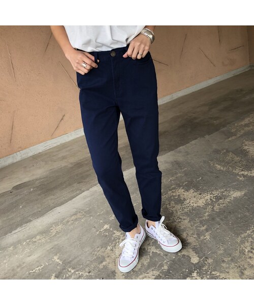 copine（コピン）の「再々入荷！3カラー4サイズ展開！程よいゆる感！リラックスチノパンツ(3color)【クリックポスト対象商品】（チノパンツ・レディース・その他）」の2枚目の写真