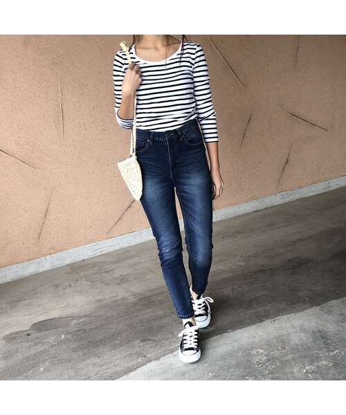 copine（コピン）の「11月24日再入荷！スーパーストレッチスキニーデニム【クリックポスト対象商品】（デニムパンツ・レディース・その他）」の2枚目の写真