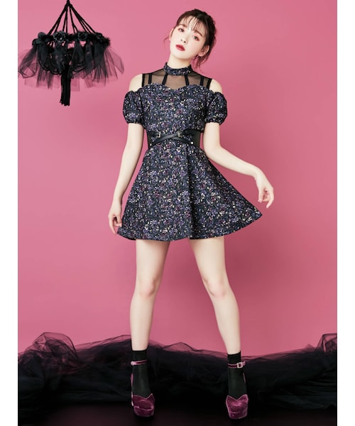 新品　EATME　イートミー　レース　オフショルダー　フラワー　花柄　ワンピース 新品 EATME イートミー レース オフショルダー フラワー 花柄