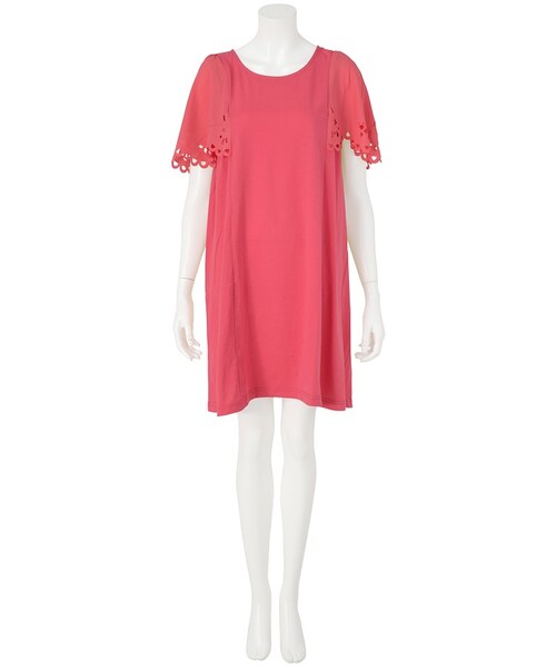 Ne-net（ネネット）の「ネ・ネット / (P)キツネカットワーク / ワンピース（ワンピース/ドレス・レディース・white(01)/khaki(09)/red(21)・02）」の2枚目の写真