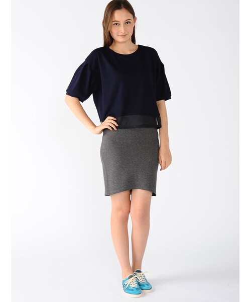 Rinajour（リナジュール）の「スソメッシュトップス（トップス・レディース・GREY/NAVY/WHITE・F）」の17枚目の写真