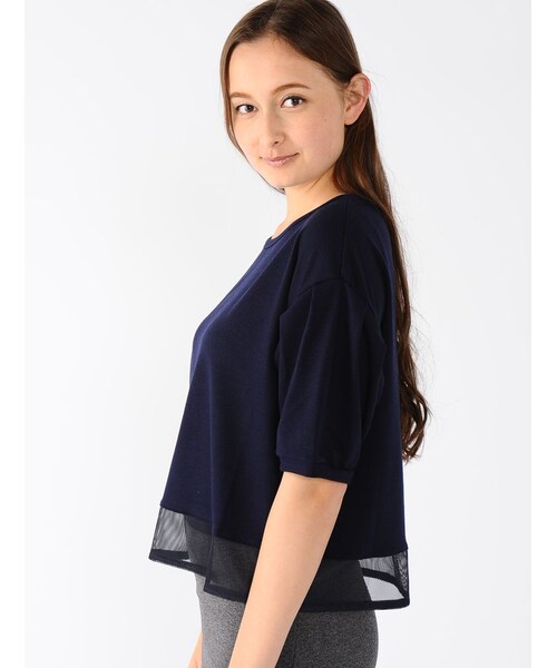 Rinajour（リナジュール）の「スソメッシュトップス（トップス・レディース・GREY/NAVY/WHITE・F）」の18枚目の写真