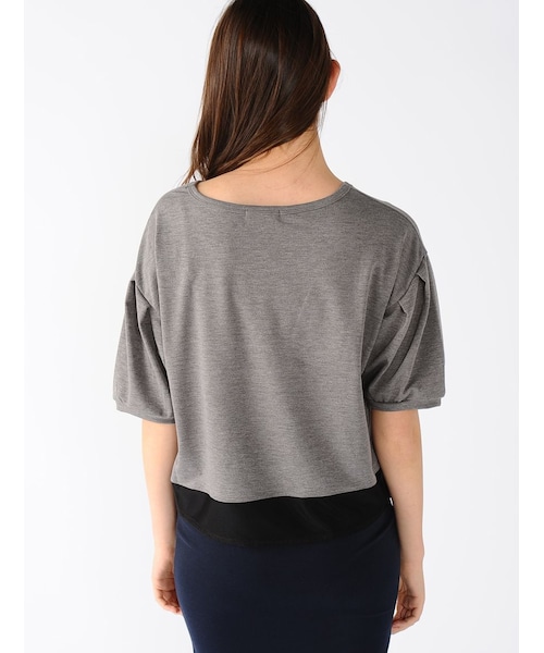 Rinajour（リナジュール）の「スソメッシュトップス（トップス・レディース・GREY/NAVY/WHITE・F）」の11枚目の写真