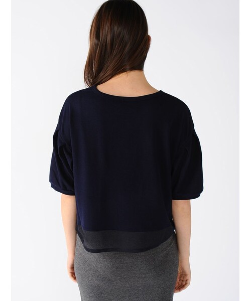 Rinajour（リナジュール）の「スソメッシュトップス（トップス・レディース・GREY/NAVY/WHITE・F）」の19枚目の写真