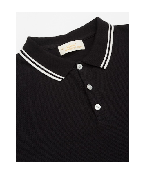 w closet(ダブルクローゼット)の「カノコ編みライン入ポロシャツ(トップス・レディース・オフホワイト/サックス/Dピンク/ブラック・FREE)」の8枚目の写真