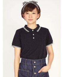 w closet | カノコ編みライン入ポロシャツ(トップス)