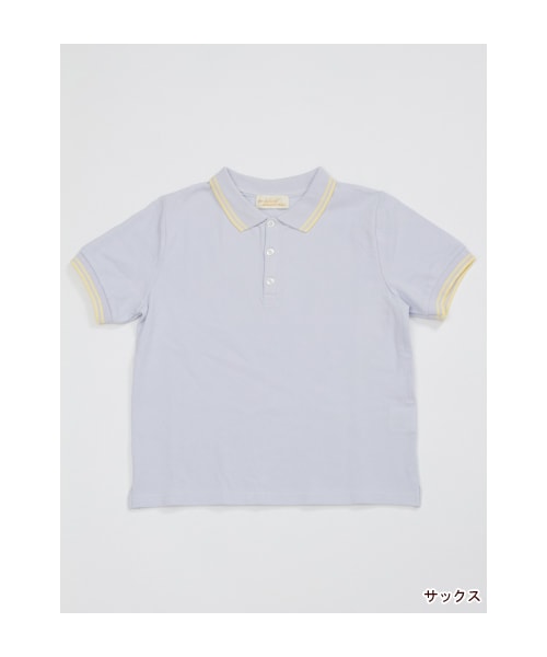 w closet(ダブルクローゼット)の「カノコ編みライン入ポロシャツ(トップス・レディース・オフホワイト/サックス/Dピンク/ブラック・FREE)」の3枚目の写真