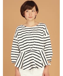 w closet | 後ろファスナーワイドぺプラムプルオーバー(トップス)