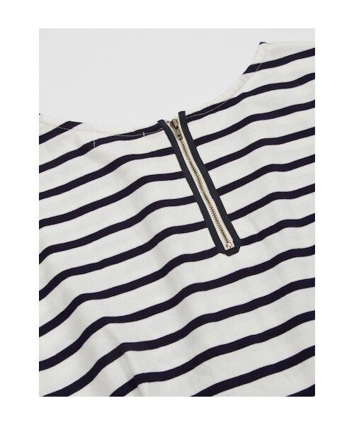 w closet（ダブルクローゼット）の「後ろファスナーワイドぺプラムプルオーバー（トップス・レディース・オフホワイト/イエロー/ネイビー/オフホワイト×レッド/オフホワイト×ネイビー/ブラック×オフホワイト・FREE）」の11枚目の写真