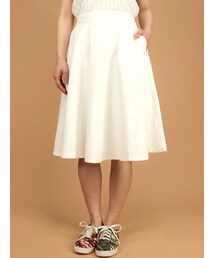 w closet | デニムひざ下丈フレアスカート(パンツ)