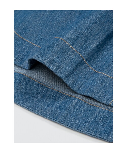 w closet（ダブルクローゼット）の「5.5ozスラブデニムＶネックワンピース（ワンピース/ドレス・レディース・ブルー/ワンウォッシュ・FREE）」の9枚目の写真