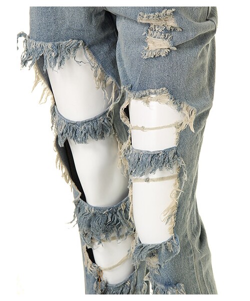 FIG&VIPER(フィグアンドバイパー)の「クラッシュボーイズデニム B(パンツ・レディース・ライトブルー・S/M)」の3枚目の写真