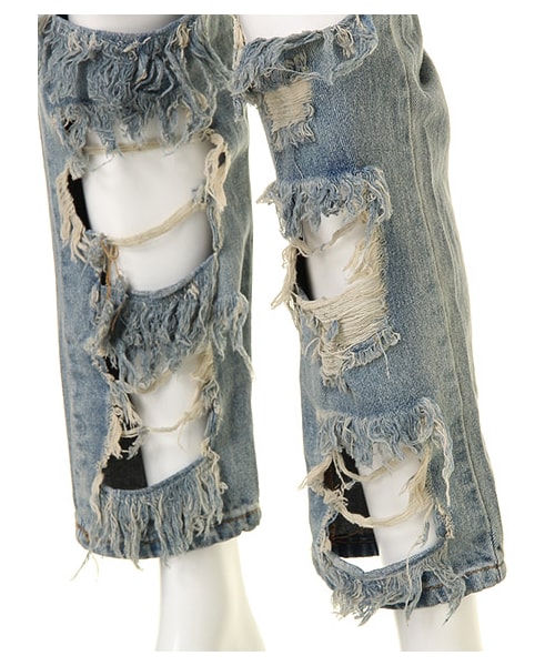 FIG&VIPER(フィグアンドバイパー)の「クラッシュボーイズデニム B(パンツ・レディース・ライトブルー・S/M)」の4枚目の写真