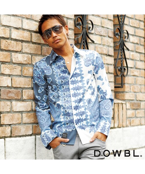 DOWBL（ダブル）の「ペイズリーバイカラーシャツ（）」 - WEAR