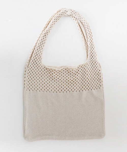 DHOLIC（ディーホリック）の「パンチングニットバッグ（トートバッグ・レディース・ブラウン/ベージュ・FREE）」の2枚目の写真