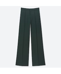 UNIQLO | ハイウエストドレープワイドストレートパンツ（丈長め73～75cm）(その他パンツ)