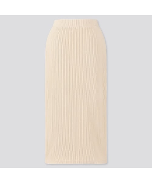 UNIQLO（ユニクロ）の「リブタイトロングスカート（丈短め71～75cm）（スカート・レディース・DARK GREEN 58/BEIGE 31/BLACK 09・XL/M/XXL/L/S/XS）」の3枚目の写真