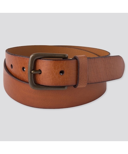 UNIQLO（ユニクロ）の「イタリアンレザーヴィンテージベルト（ベルト・メンズ・BLACK 09/DARK BROWN 38/BROWN 35・M/XL/L）」の3枚目の写真