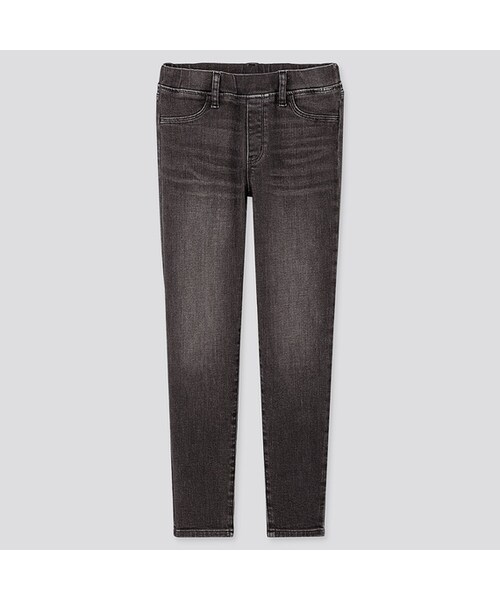 UNIQLO（ユニクロ）の「GIRLS ウルトラストレッチデニムスキニーフィットパンツ（その他パンツ・キッズ・NAVY 69/DARK GRAY EC限定カラー 08/BLUE 67・110/140/150/120/100/160/130）」の2枚目の写真