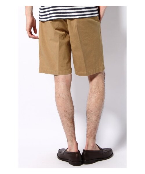 417 EDIFICE（フォーワンセブンエディフィス）の「60/2ツイルショートパンツ（ショート・ハーフパンツ・メンズ・ホワイト/ベージュ/グリーン B/ネイビー/ブルー A/イエロー・S/M/L）」の9枚目の写真