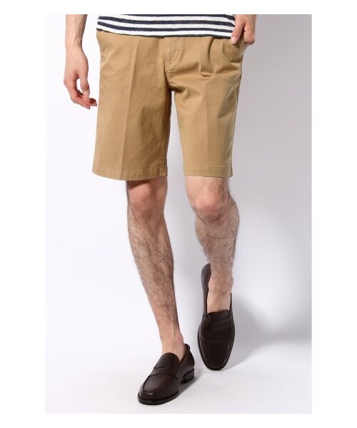 417 EDIFICE（フォーワンセブンエディフィス）の「60/2ツイルショートパンツ（ショート・ハーフパンツ・メンズ・ホワイト/ベージュ/グリーン B/ネイビー/ブルー A/イエロー・S/M/L）」の7枚目の写真