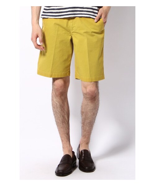 417 EDIFICE（フォーワンセブンエディフィス）の「60/2ツイルショートパンツ（ショート・ハーフパンツ・メンズ・ホワイト/ベージュ/グリーン B/ネイビー/ブルー A/イエロー・S/M/L）」の6枚目の写真