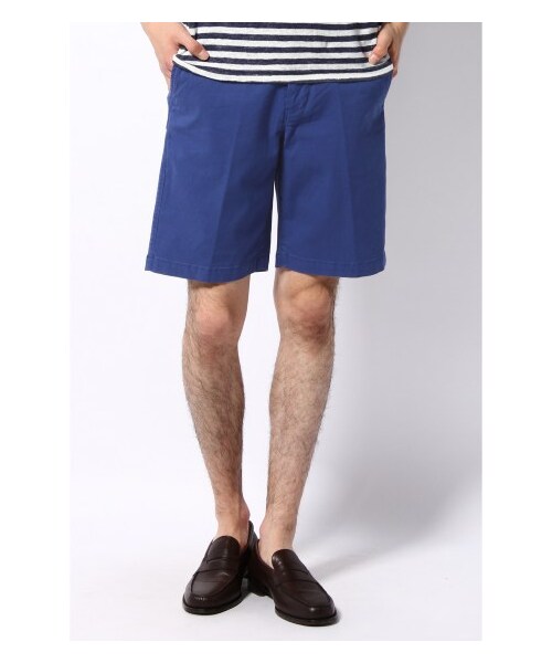 417 EDIFICE（フォーワンセブンエディフィス）の「60/2ツイルショートパンツ（ショート・ハーフパンツ・メンズ・ホワイト/ベージュ/グリーン B/ネイビー/ブルー A/イエロー・S/M/L）」の5枚目の写真