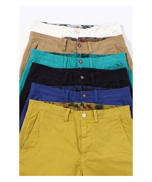 417 EDIFICE（フォーワンセブンエディフィス）の「60/2ツイルショートパンツ（ショート・ハーフパンツ・メンズ・ホワイト/ベージュ/グリーン B/ネイビー/ブルー A/イエロー・S/M/L）」の16枚目の写真