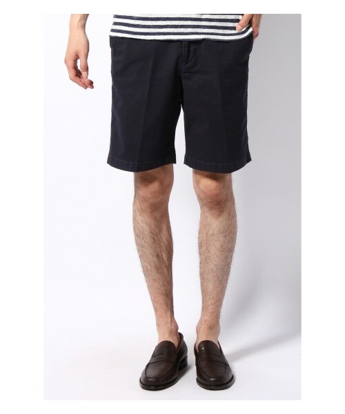 417 EDIFICE（フォーワンセブンエディフィス）の「60/2ツイルショートパンツ（ショート・ハーフパンツ・メンズ・ホワイト/ベージュ/グリーン B/ネイビー/ブルー A/イエロー・S/M/L）」の4枚目の写真