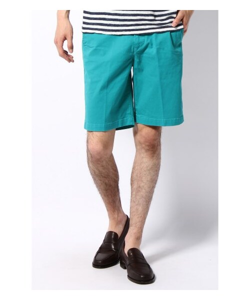 417 EDIFICE（フォーワンセブンエディフィス）の「60/2ツイルショートパンツ（ショート・ハーフパンツ・メンズ・ホワイト/ベージュ/グリーン B/ネイビー/ブルー A/イエロー・S/M/L）」の3枚目の写真