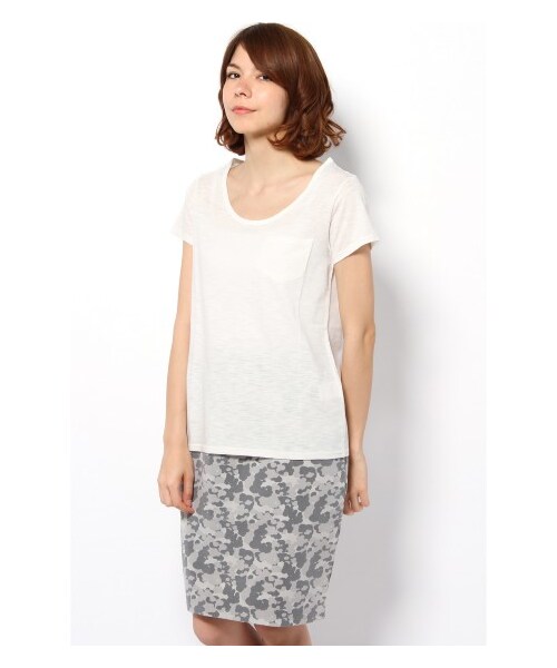 B.C STOCK（ベーセーストック）の「5 マーブルヴィンテージT（カットソー・Ｔシャツ・レディース・ブラック/グレー/ホワイト/ネイビー/ブルー A/イエロー・フリー）」の2枚目の写真