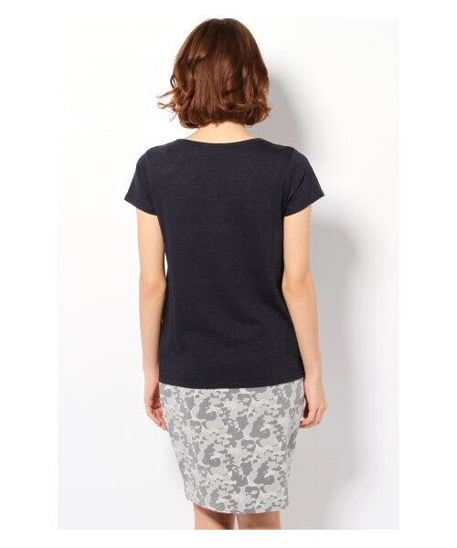 B.C STOCK（ベーセーストック）の「5 マーブルヴィンテージT（カットソー・Ｔシャツ・レディース・ブラック/グレー/ホワイト/ネイビー/ブルー A/イエロー・フリー）」の9枚目の写真