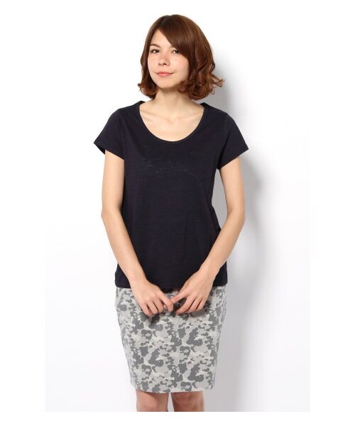 B.C STOCK（ベーセーストック）の「5 マーブルヴィンテージT（カットソー・Ｔシャツ・レディース・ブラック/グレー/ホワイト/ネイビー/ブルー A/イエロー・フリー）」の7枚目の写真