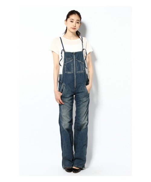 Johnbull(ジョンブル)の「JHONBULL フレンチサロペット(サロペット・オールインワン・レディース・ネイビー・38/40)」の1枚目の写真