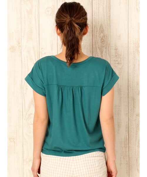 MYSELF ABAHOUSE（マイセルフアバハウス）の「ストライプカットソー（トップス・レディース・ホワイト/グリーン・F）」の5枚目の写真